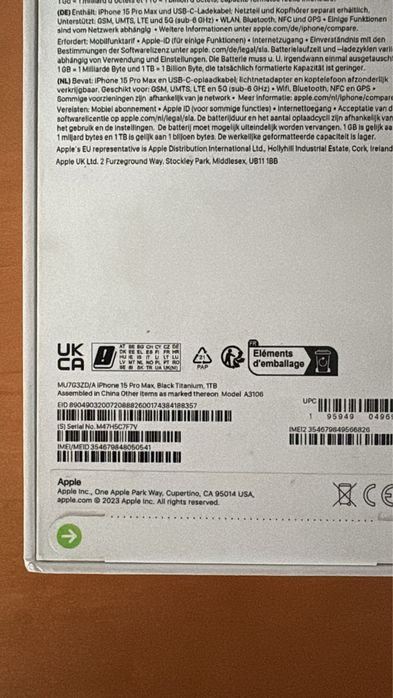 Iphone 15 Pro Max 1Tb