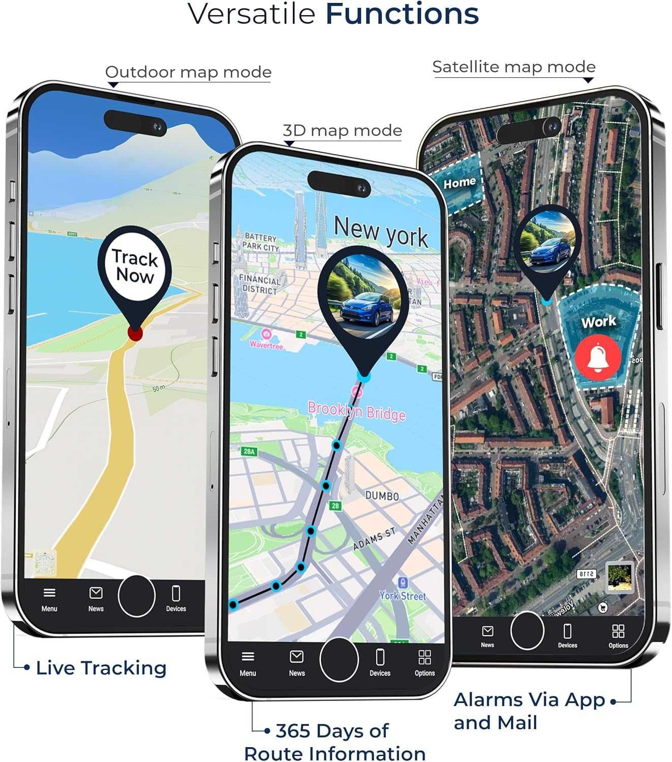 Salind 08 GPS Tracker 4G LTE Baterie permanentă OBD flote automobile
