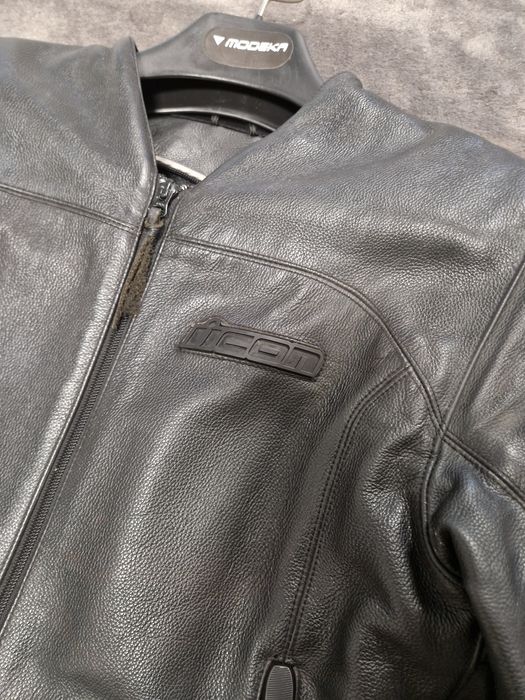 Geaca moto ICON, piele naturala, marime M