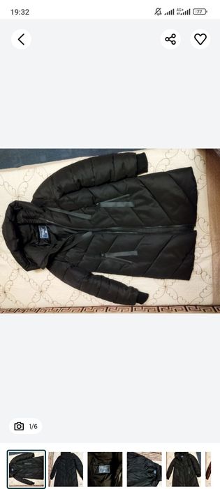 Пуховик зимний на девочку, рост 146-152