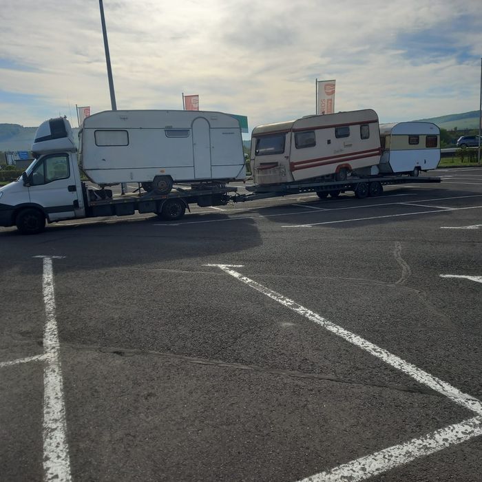 Platforma dubla 9m utili, platou aluminiu, 2019