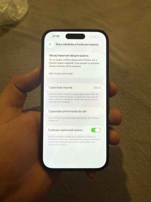 Iphone 14 pro 128 baterie noua