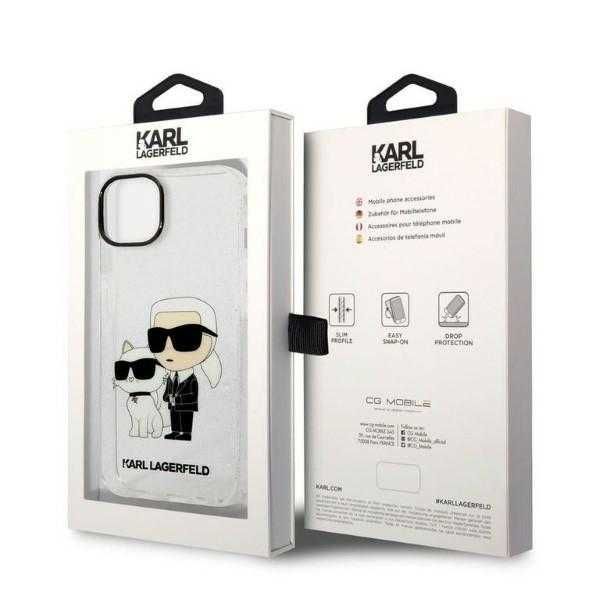 Karl Lagerfeld Glitter Karl&Choupette hardcase за iPhone 14 Plus