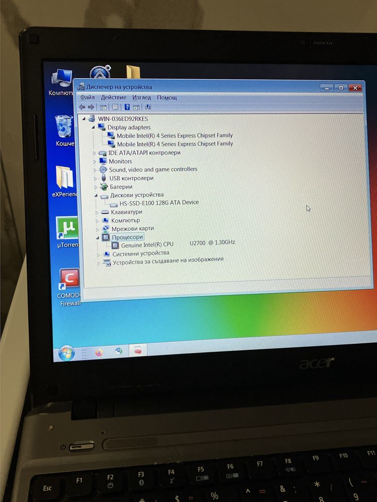 Acer 5810 SSD 128GB DDR3