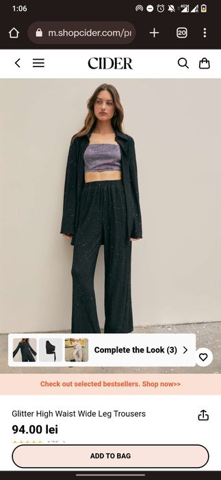 Set cămașă și pantaloni CIDER, XS/S