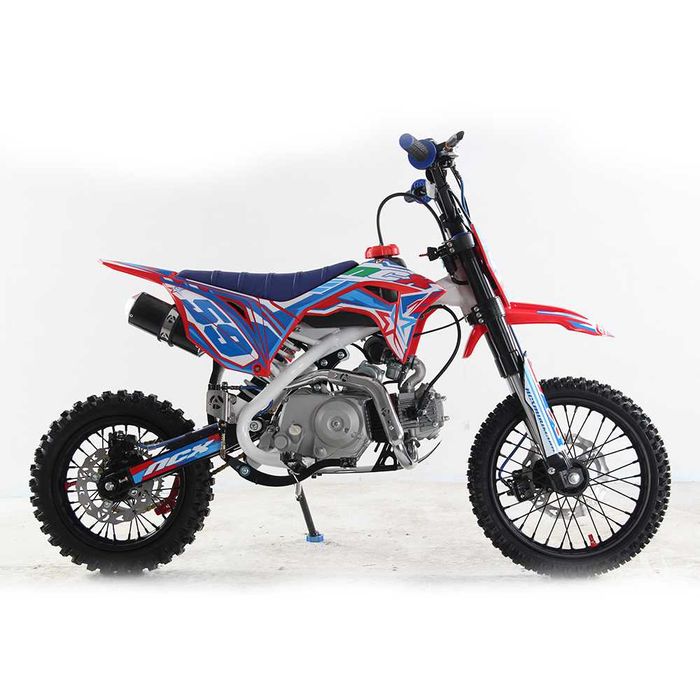 Motocicleta cross 125cc NCX CRX 4T benzina 14/12" rosu/albastru
