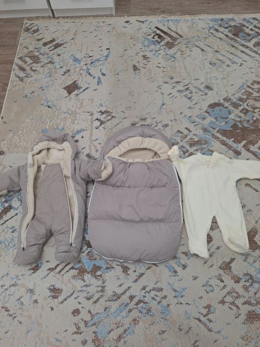 Детский конверт на выписку+ комбенизон