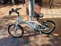Bicicletă copii B'TWIN albă, 16 inch
