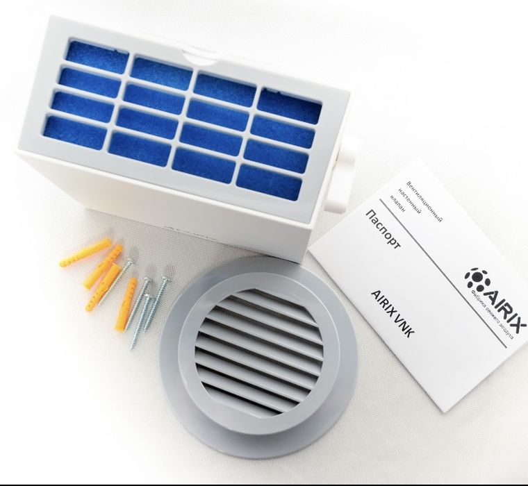 Вентиляция с установкой. Рекуператор VAKIO, AIRIX. Приточный клапан.