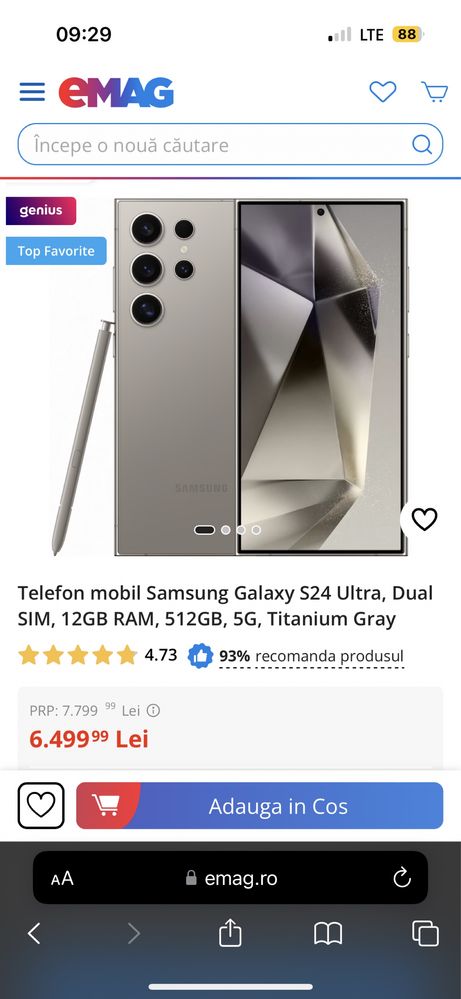 Telefon Samsung Galaxy 24 Ultra, 512 GB