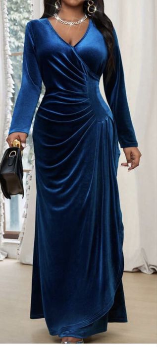 Rochie lunga din catifea 1XL
