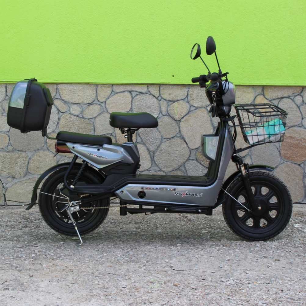 Ел.скутер – велосипед MaxMotors със 16″ гуми, 750W, 48V/20Ah GRAY