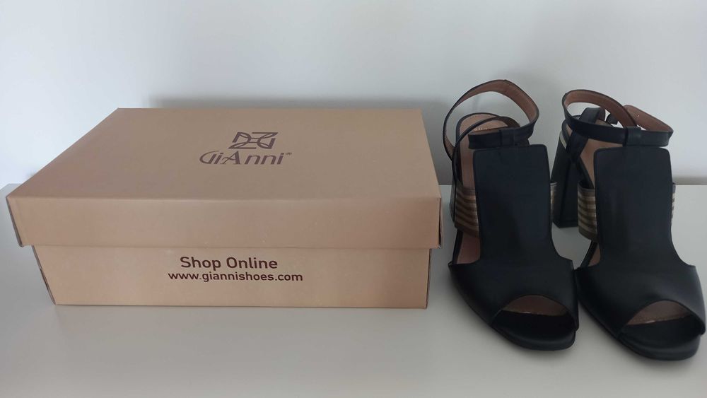GiAnni Елегантни дамски сандали от естествена кожа, 38 номер