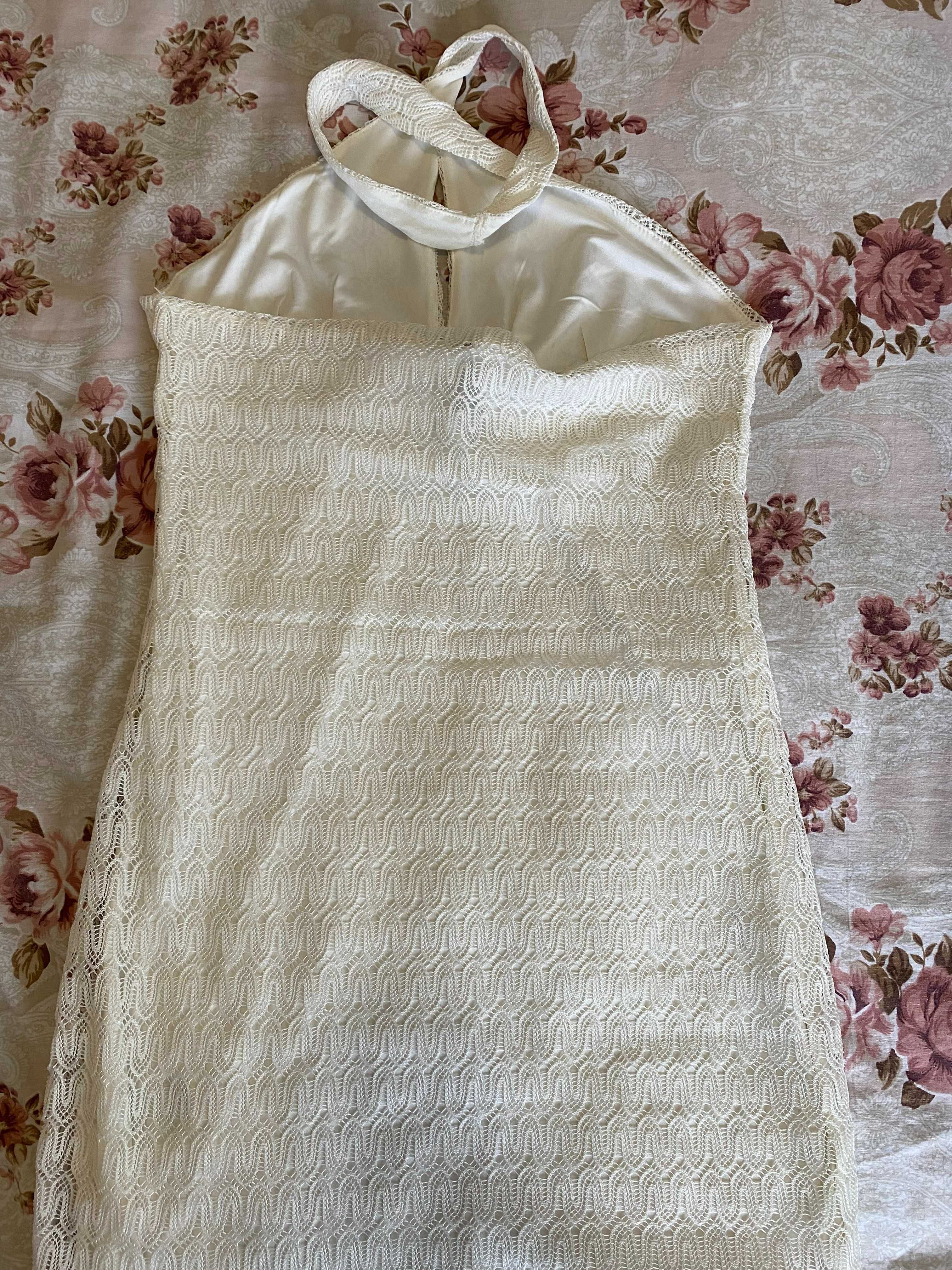 Бяла модерна дамска рокля