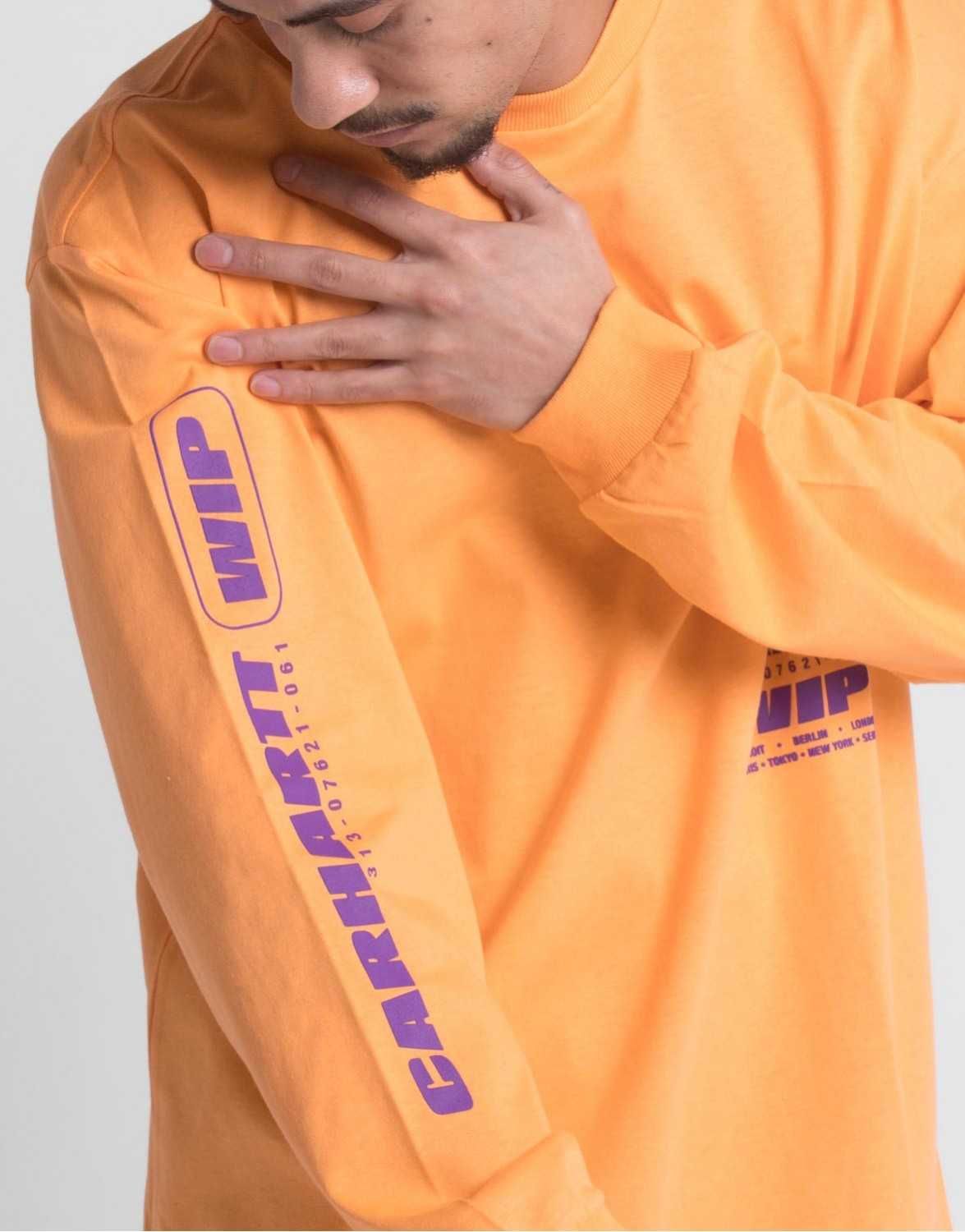 CARHARTT WIP INTER shirt мъжка оранжева блуза фланела размер S
