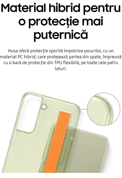 Husa hibrid originala Samsung Slim Strap Cover Galaxy S21 FE 5G G990