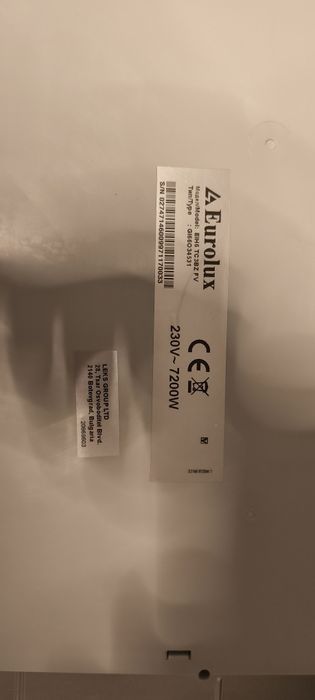Плот за вграждане инфукция Eurolux EIH6 TC3BZ FV в гаранция до 10.2028