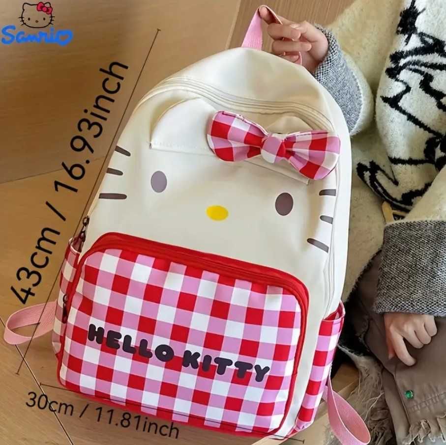 Раница Sanrio "Hello Kitty" с голям капацитет и 3D акцент