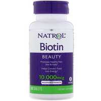 Биотин, Natrol, Максимальное действие, 10 000 мкг, 100 таблеток