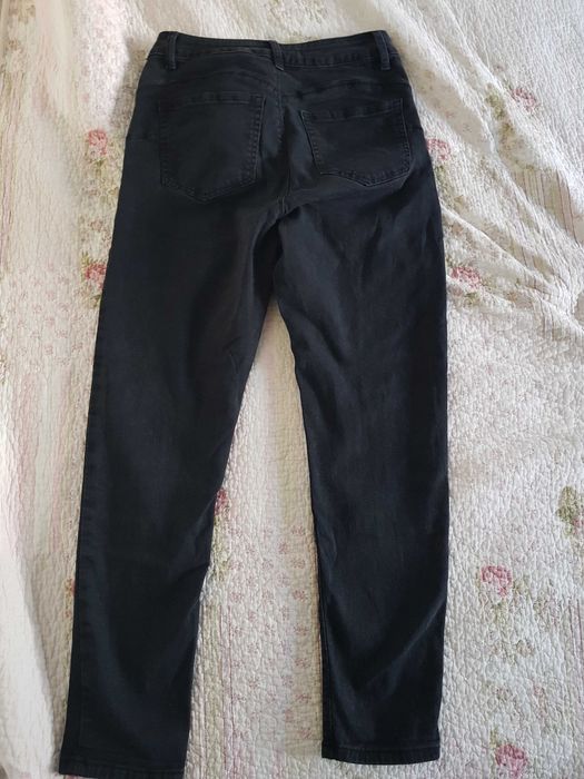 Черни тип дънки-панталон памук 2бр. р-р S/XS