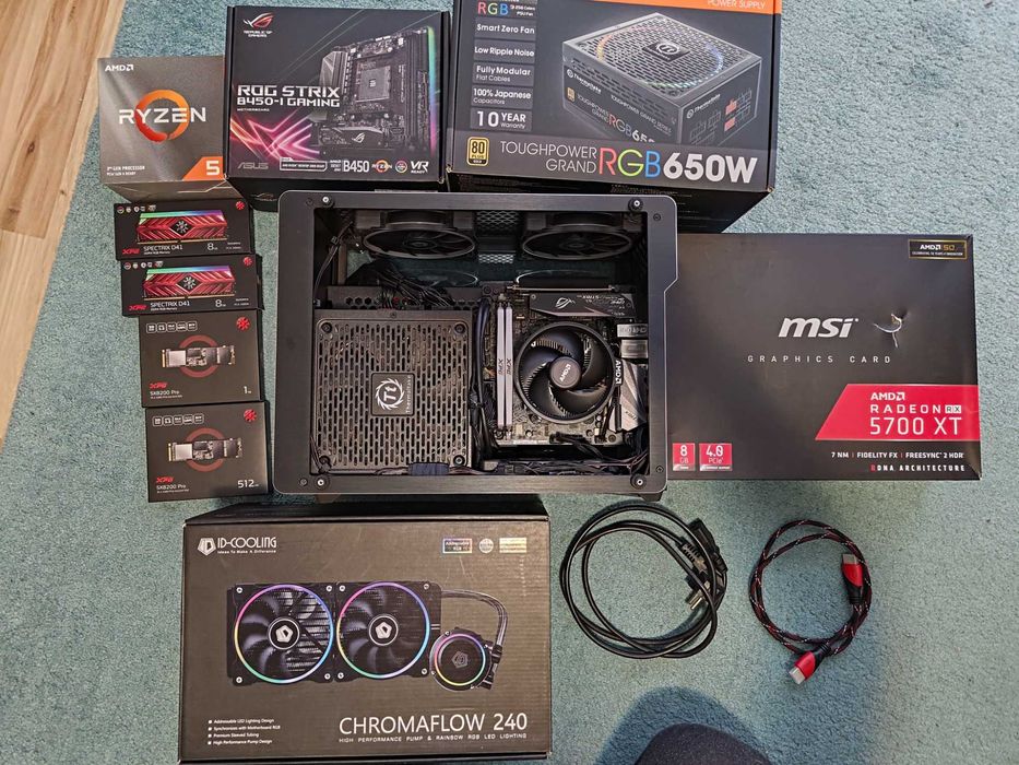 Desktop PC, Ryzen 3600, 5700XT, 16GB RAM, ASUS B450-I, SSD 512GB+1TB