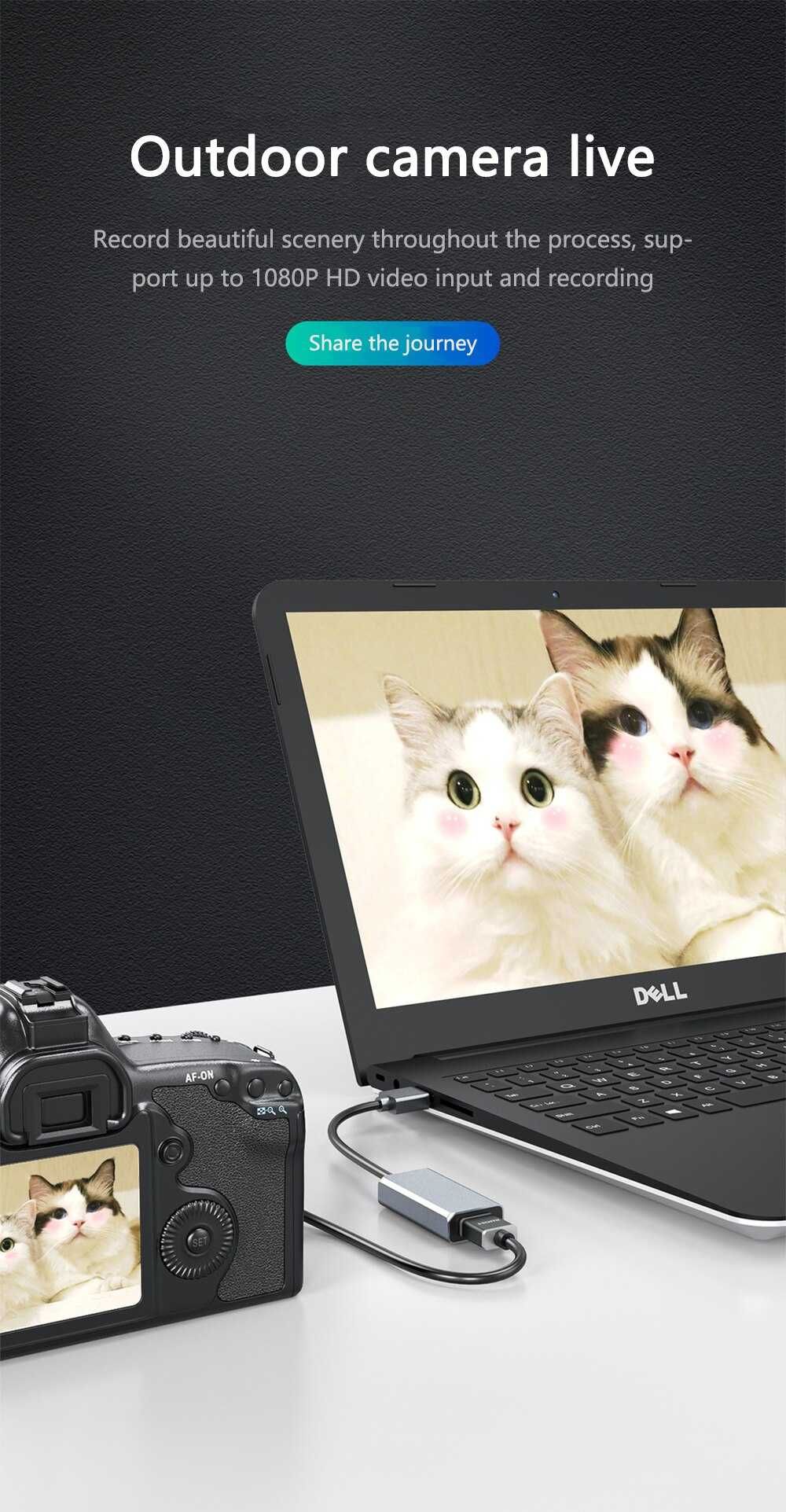 HDMI - USB 3.0 / Type-c Video Capture Card Live Streaming видео кепчър