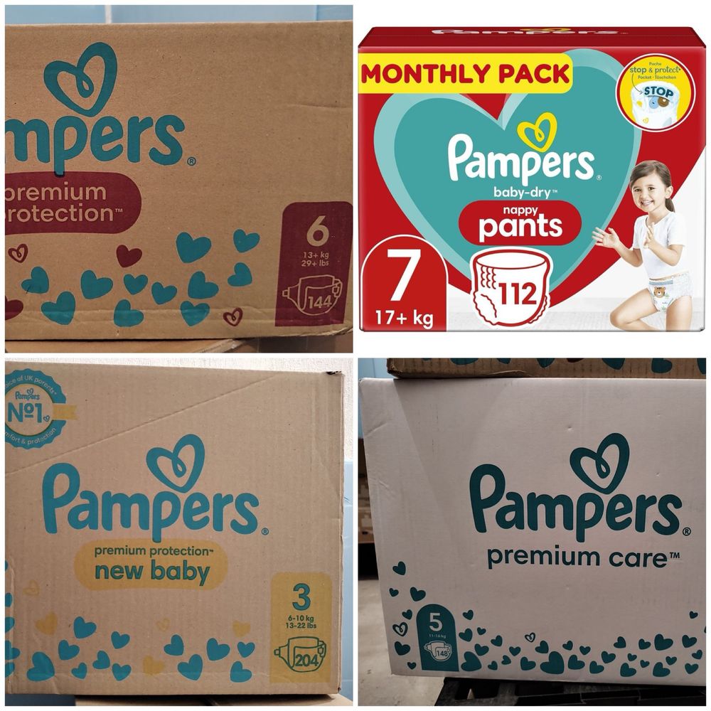Pampers Premium размер 3, 5 и 6, гащи размер 7
