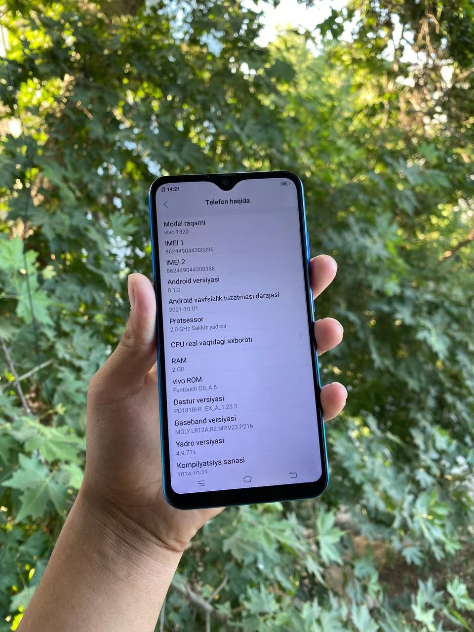 Vivo 1820 sotiladi