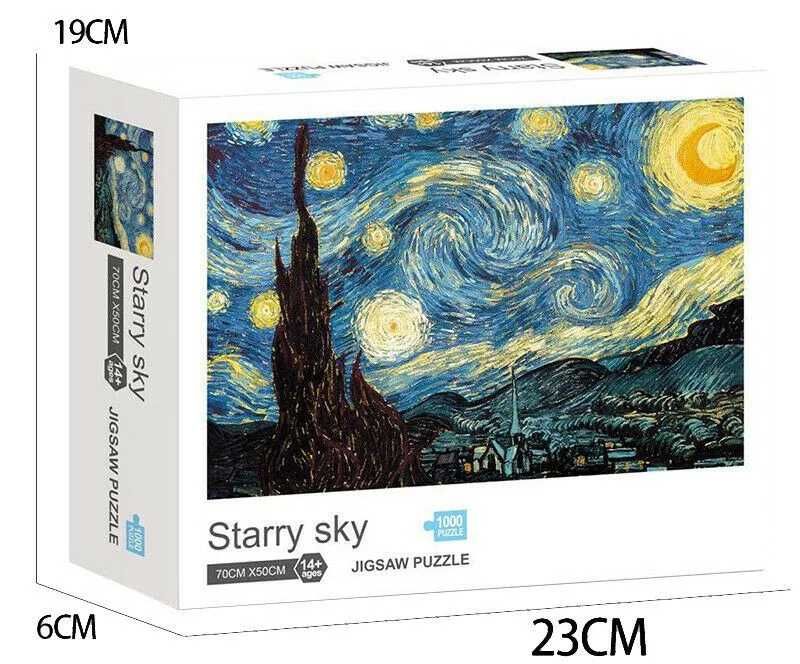 Puzzle autoportret Starry Night Van Gogh 1000piese. Nou ambalat!