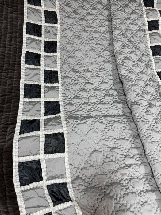 Бархатное одеяло с наволочками ручная работа