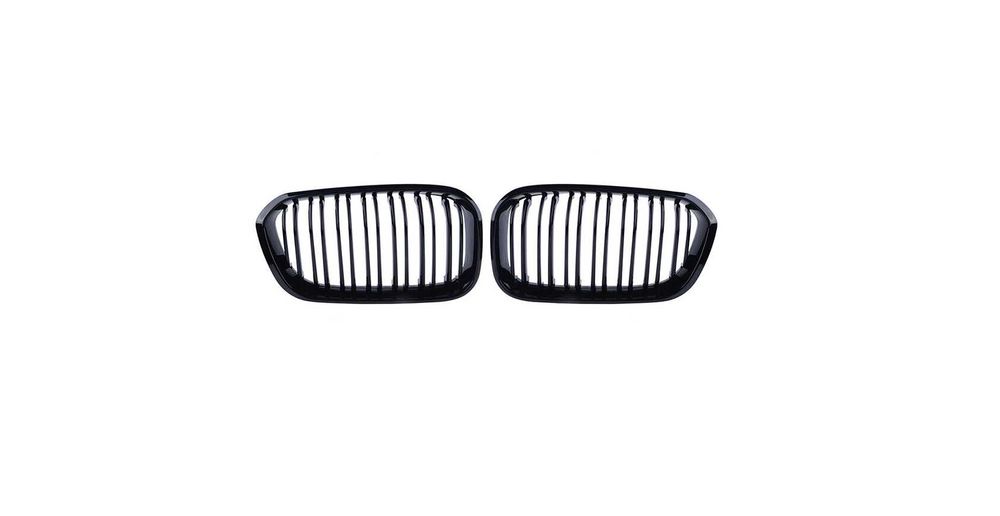 Set 2 grile duble, negru lucios, M Design pentru BMW F20 Facelift