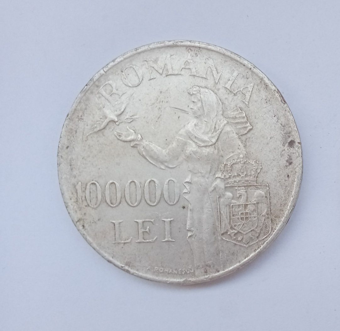 Moneda 100000 lei, 1946, Regele Mihai I