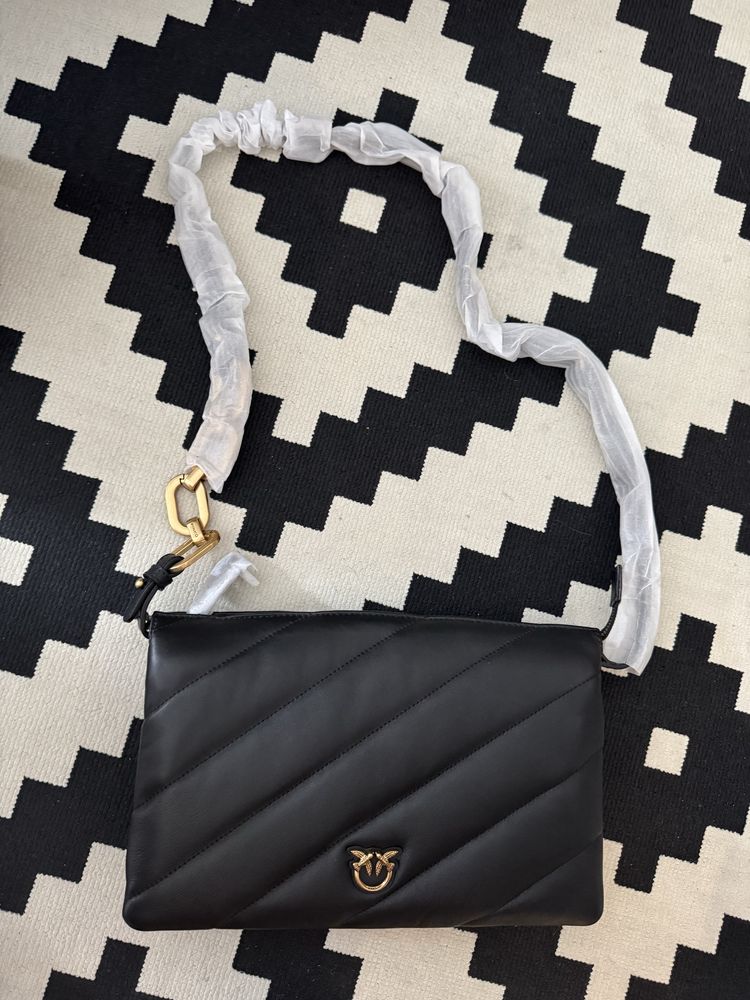 Pinko чанти: Love Mini Bell Sheep Nappa Chevron / Flat/ Twins Maxi