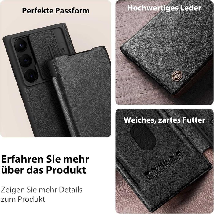 Husa Portofel Piele Samsung S23 Ultra, Negra - TRANSP GRATUIT