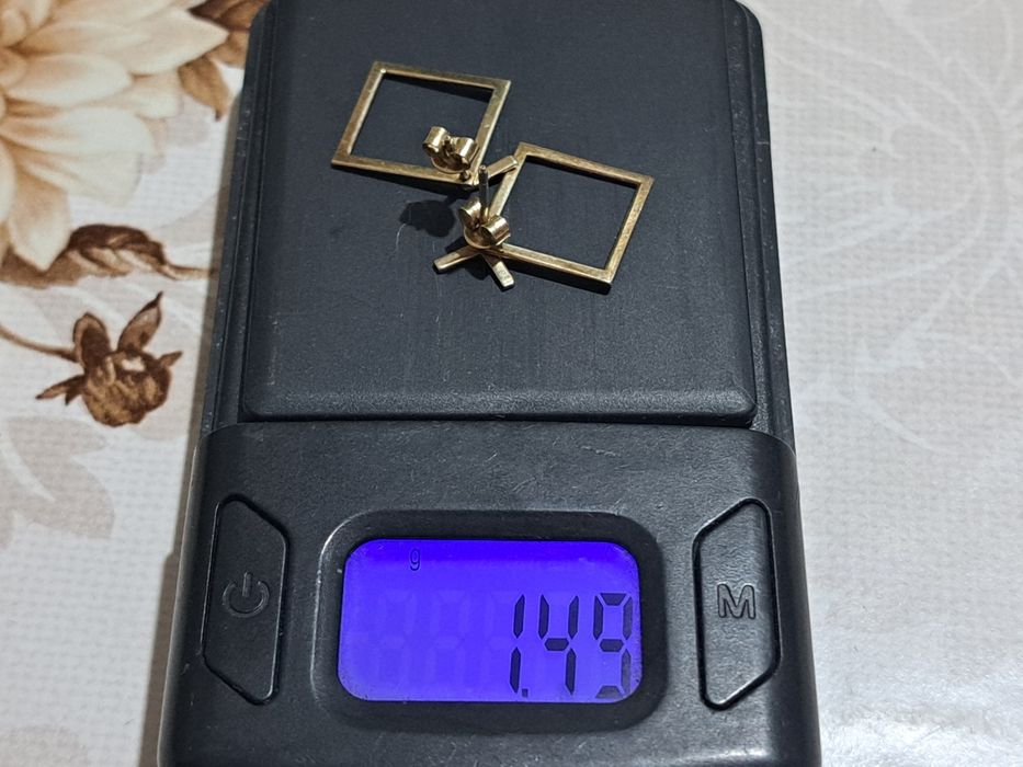 Cercei Argint Placati Cu Aur 1,49g
