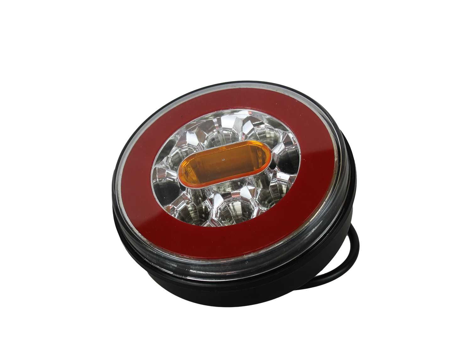 Кръгъл Стоп Габарит Мигач Хамбургер, Кръгъл Стоп, 4 функции, 12-24V