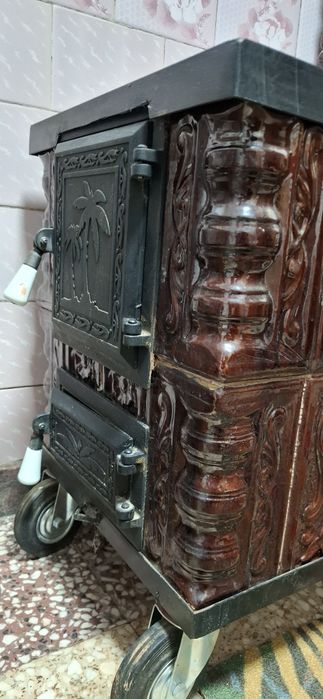 Vand sobă teracota cu plita.