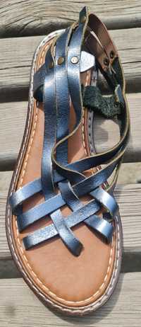 Кожаные летние женские сандали
