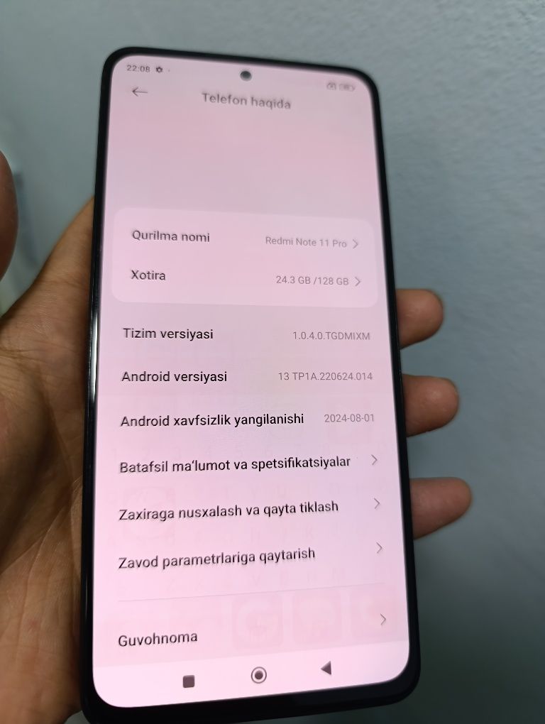 Redmi note 11 pro ideal