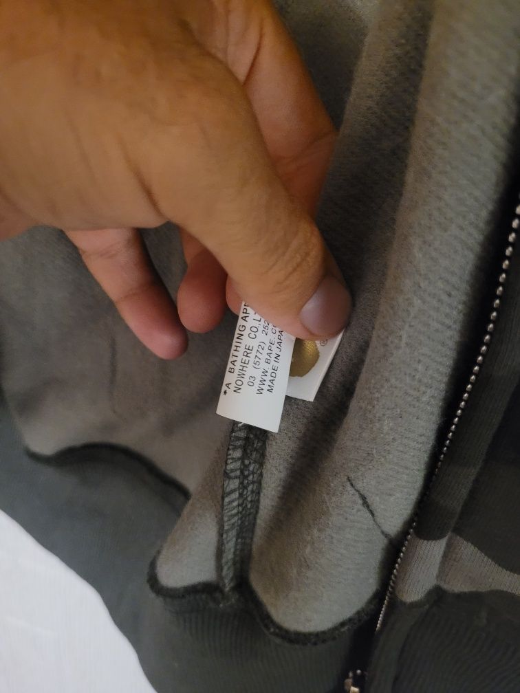 Bape camo shark hoodie размер М