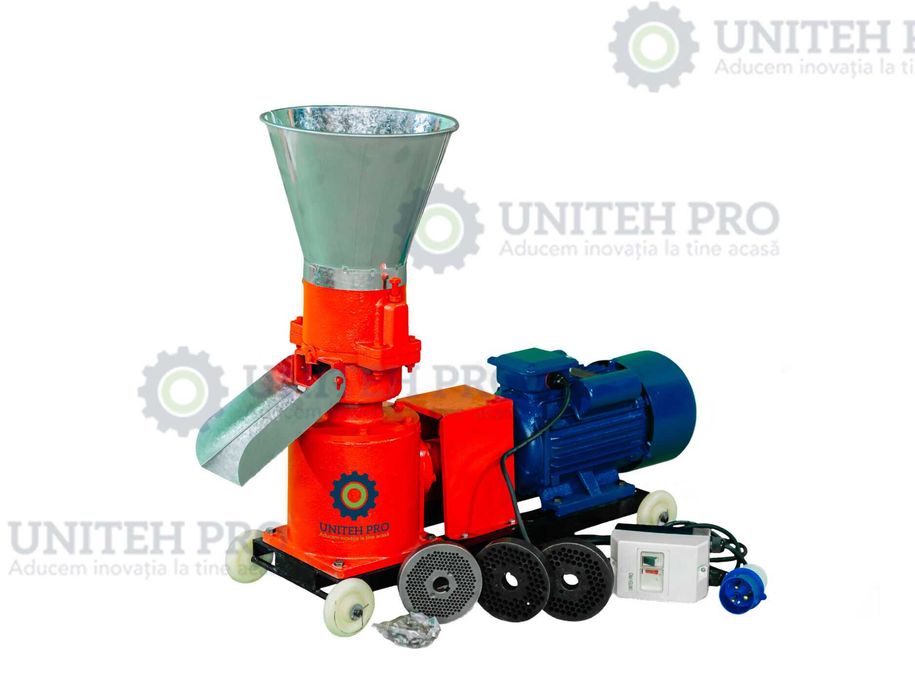 Granulator furaje KL-125, motor inclus, 3 matrite NOU Garanție 24 luni