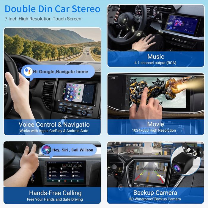 Sistem stereo auto universal dubluDIN cu ecran tactil HD de 7",sigilat
