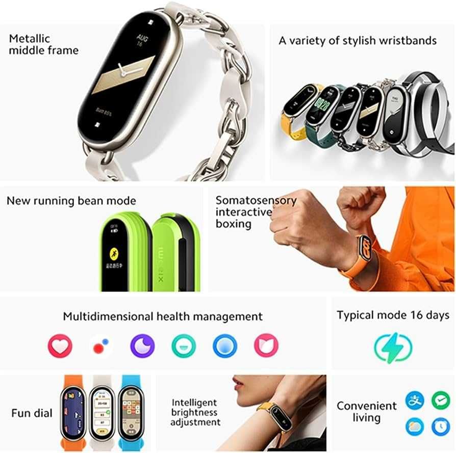 Акция! Фитнес браслет Xiaomi Mi Band 8 ASIA, смарт часы/smart watch