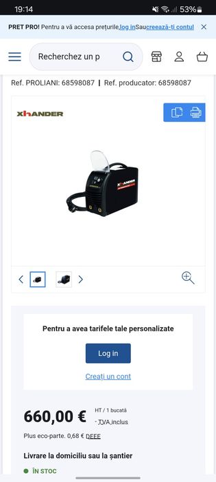 Aparat sudură MMA, TIG, invertor XhANDER 160 Premium_France