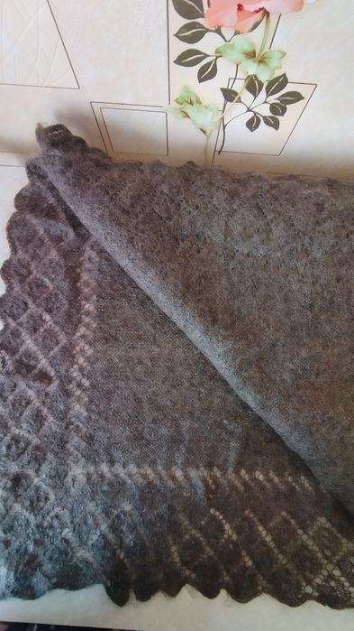 Платок пуховый, шарф паутинка