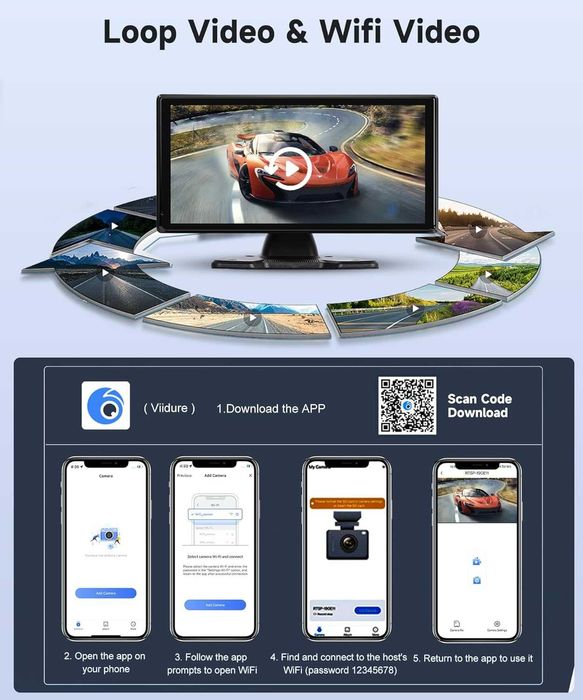 Navigatie GPS 4 camere Carplay wireless Android Auto,monitor 10.36inch