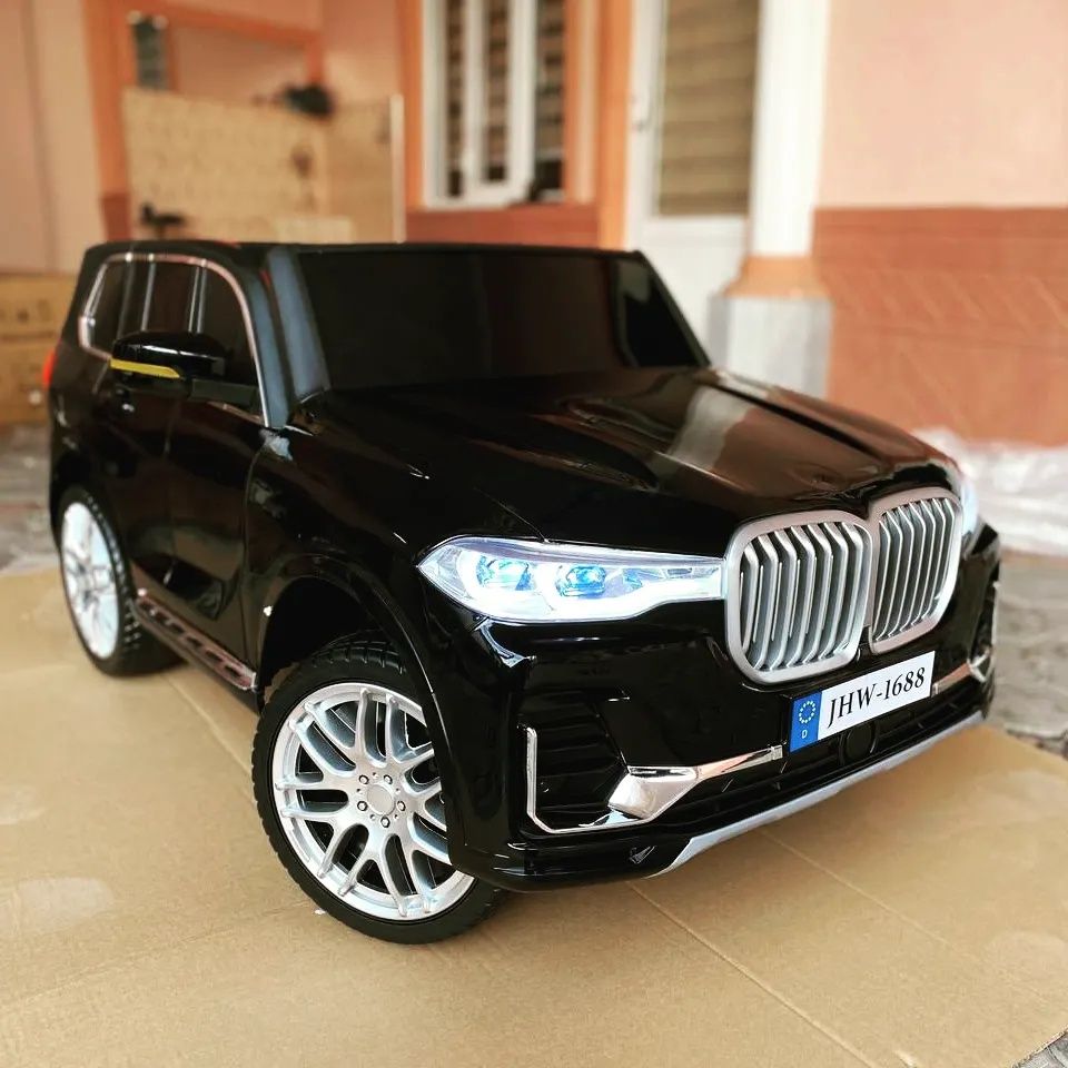 BMW X7 двухместная и большая машина электромобиль для детей 4x4 12V7Ah