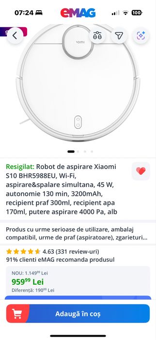 Robot de aspirare Xiaomi S10 BHR5988E
