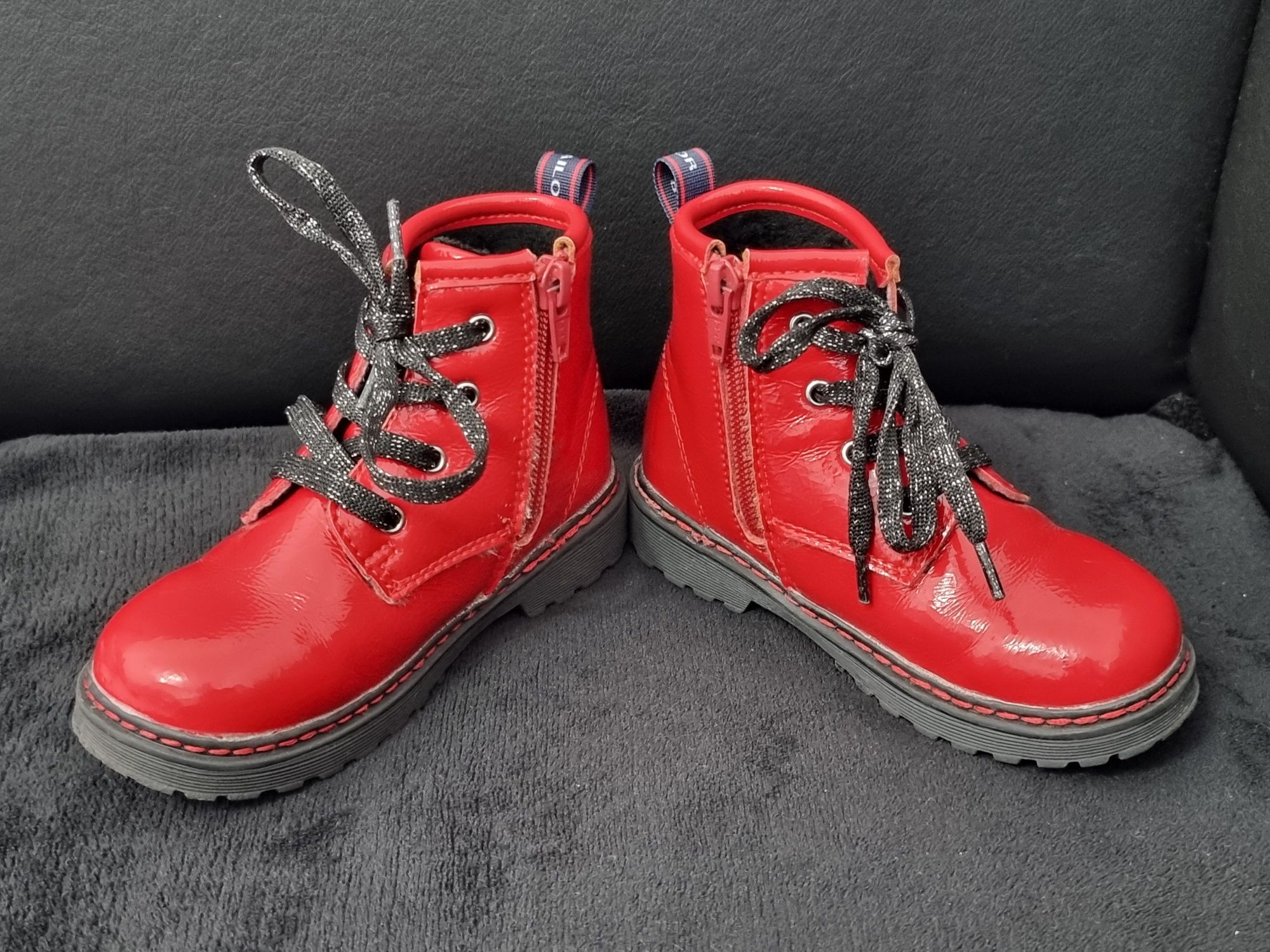 Ghete Tom Tailor Nr.26 roșii îmblănite 16.5cm