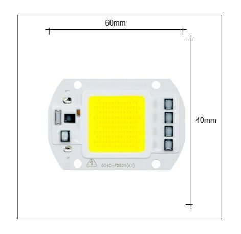 Led cob 50 wati cu lumina albă rece